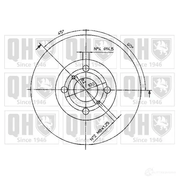 Тормозной диск QUINTON HAZELL bdc4587 646767 PBAEA0Q BDC4 587P изображение 0