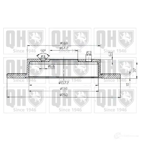 Тормозной диск QUINTON HAZELL bdc3574 646344 I6UR29N BDC3574 P - Изображение 1