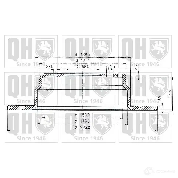 Тормозной диск QUINTON HAZELL 8G8CRXE bdc3914 BDC391 4P 646561 - Изображение 1