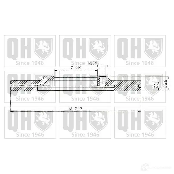 Тормозной диск QUINTON HAZELL bdc4585 BDC458 5P 83GWF8 646765 - Изображение 1