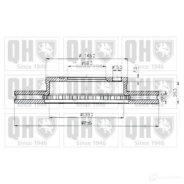 Тормозной диск QUINTON HAZELL 784X0 bdc3317 646211 B DC3317P - Изображение 1