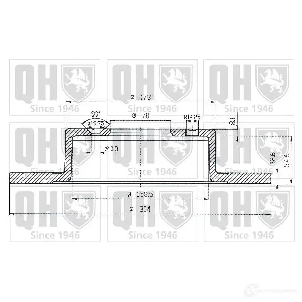 Тормозной диск QUINTON HAZELL bdc4800 646923 HSTPMLH BDC480 0P - Изображение 1
