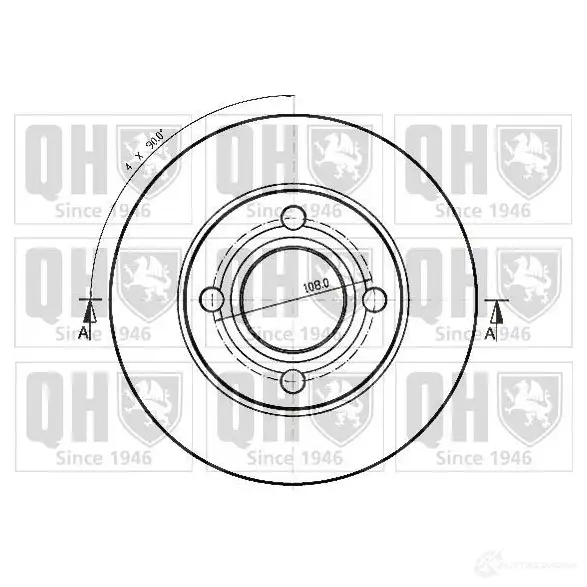 Тормозной диск QUINTON HAZELL 646382 bdc3629 D9ZF8JU BDC36 29P - Изображение 1