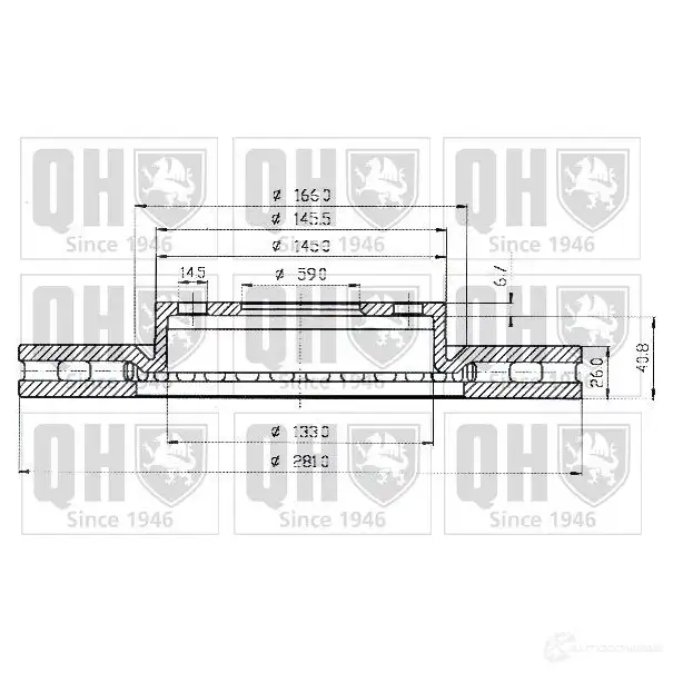 Тормозной диск QUINTON HAZELL BD C4501P bdc4501 646717 MKMEF - Изображение 1