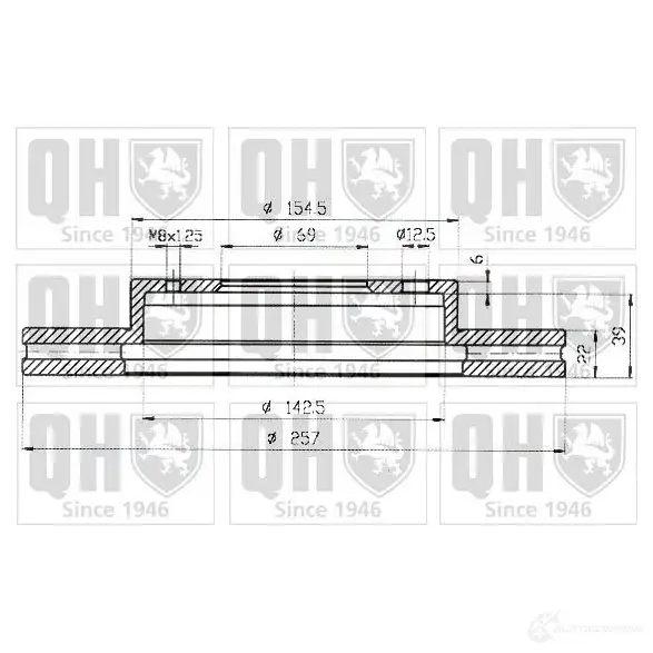 Тормозной диск QUINTON HAZELL BDC377 3P 646483 63VEIN bdc3773 изображение 0