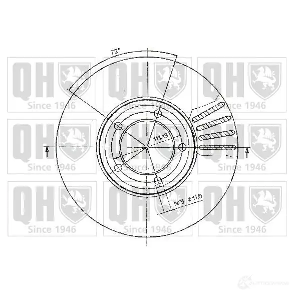 Тормозной диск QUINTON HAZELL BDC 3324P 646212 YI162G bdc3324 - Изображение 1