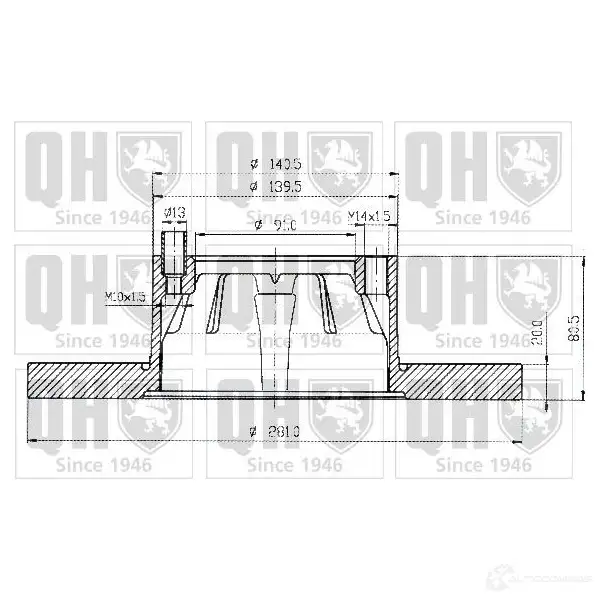 Тормозной диск QUINTON HAZELL 646354 bdc3585 S0KPW BD C3585P - Изображение 1