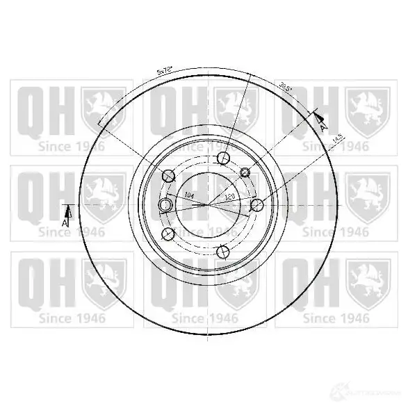 Тормозной диск QUINTON HAZELL 646755 bdc4561 0VGIC9 B DC4561P - Изображение 1