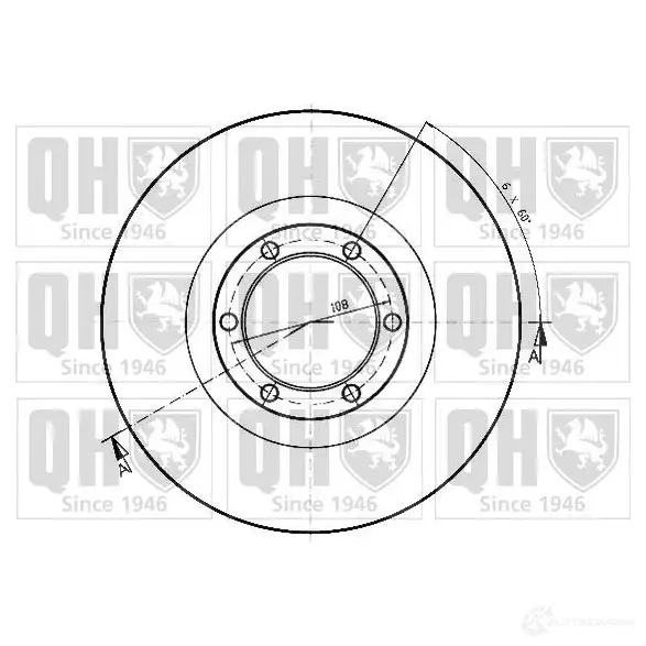 Тормозной диск QUINTON HAZELL bdc3916 646563 4KRJ0H BDC3916 P - Изображение 1