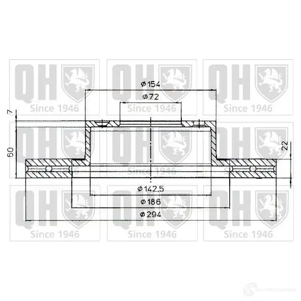 Тормозной диск QUINTON HAZELL BDC50 54P YC7T5CJ 647050 bdc5054 изображение 0