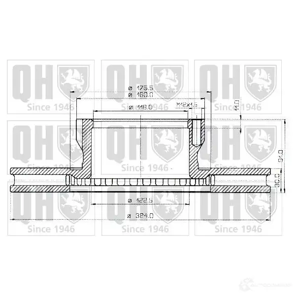 Тормозной диск QUINTON HAZELL MU9A3D BDC3831 P 646535 bdc3831 изображение 0