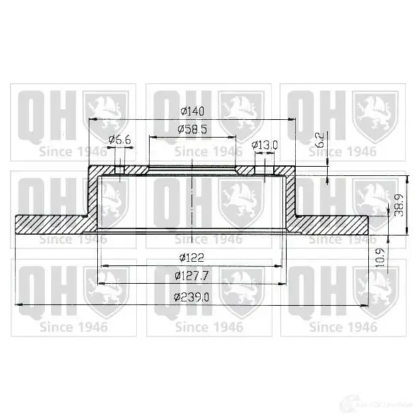 Тормозной диск QUINTON HAZELL 646605 bdc4210 YIUSE BDC421 0P - Изображение 1