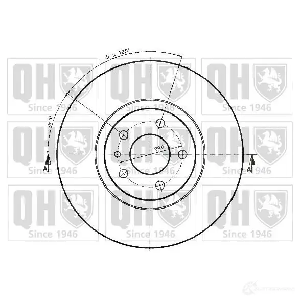 Тормозной диск QUINTON HAZELL bdc4769 5LS5A BD C4769P 646901 - Изображение 1