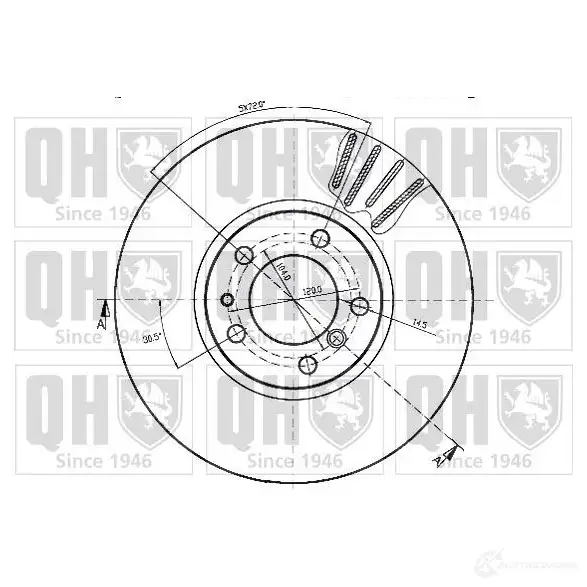 Тормозной диск QUINTON HAZELL bdc4636 B DC4636P 646801 Z6QTI - Изображение 1