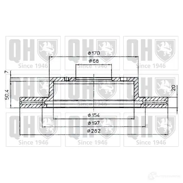 Тормозной диск QUINTON HAZELL QWBVZR bdc4833 646948 B DC4833P - Изображение 1