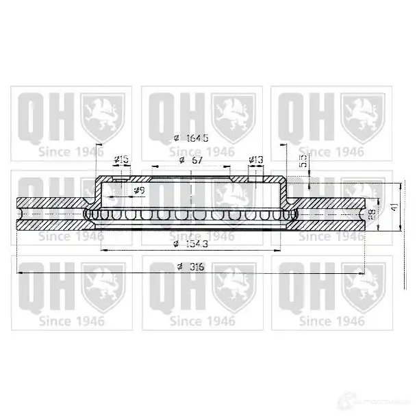 Тормозной диск QUINTON HAZELL bdc4776 6WPSGDM BDC 4776P 646906 изображение 0