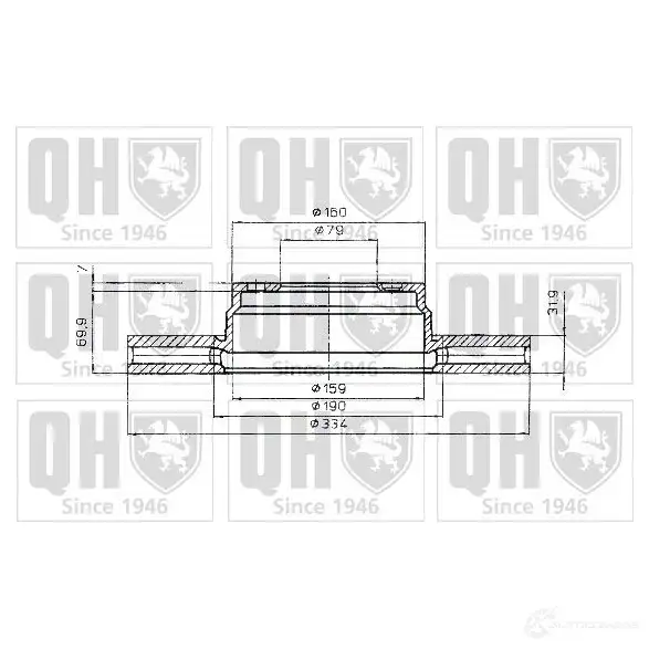 Тормозной диск QUINTON HAZELL B DC4785P 0C9AQI bdc4785 646911 - Изображение 1