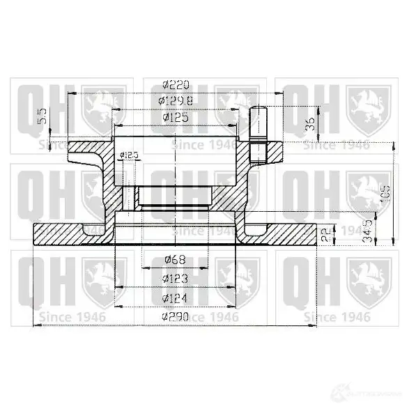 Тормозной диск QUINTON HAZELL 646893 bdc4759 X7WJ3R0 BDC4759 P изображение 0