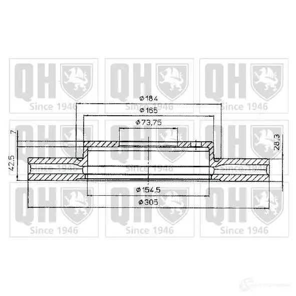 Тормозной диск QUINTON HAZELL BDC518 5P 647139 YMHMON bdc5185 - Изображение 1