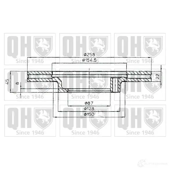 Тормозной диск QUINTON HAZELL bdc4385 646680 6RS1MVI BDC43 85P - Изображение 1