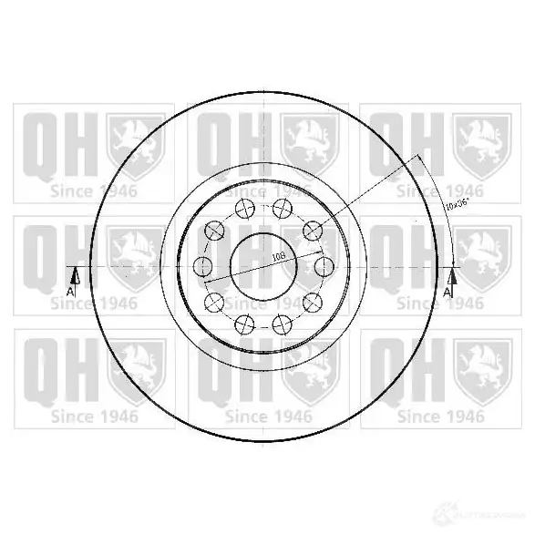 Тормозной диск QUINTON HAZELL LX0ON 647122 BDC5158 P bdc5158 изображение 1