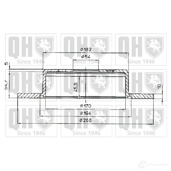Тормозной диск QUINTON HAZELL BDC 4946P bdc4946 CIAXN 646999 - Изображение 1