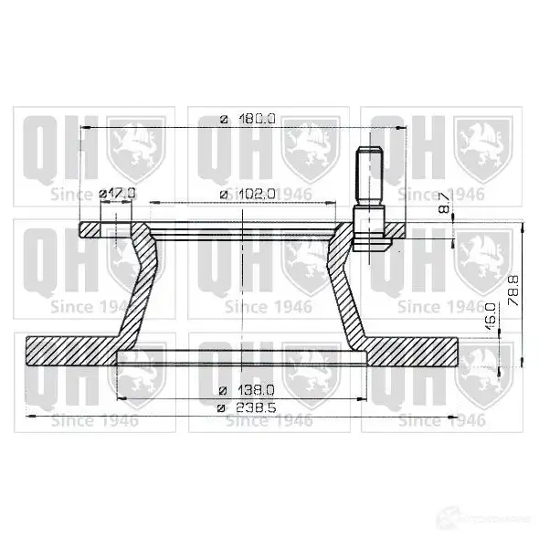 Тормозной диск QUINTON HAZELL bdc4242 8A9199 BDC424 2P 646608 - Изображение 1