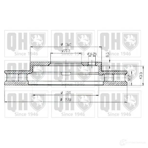 Тормозной диск QUINTON HAZELL 646921 BDC4 797P HL151O3 bdc4797 изображение 0