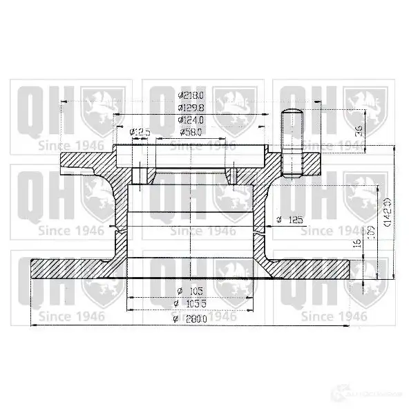 Тормозной диск QUINTON HAZELL BDC351 3P 2R16FXJ 646304 bdc3513 - Изображение 1