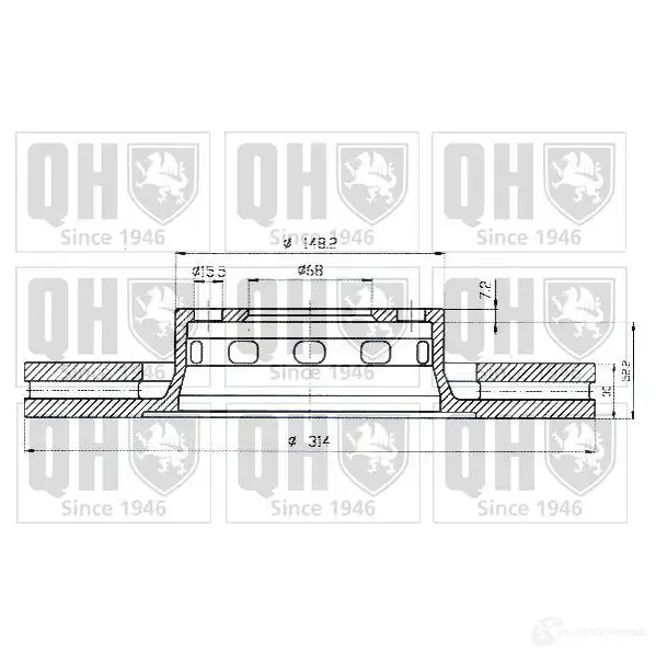 Тормозной диск QUINTON HAZELL bdc4788 TPQ3L5 BDC 4788P 646913 изображение 0