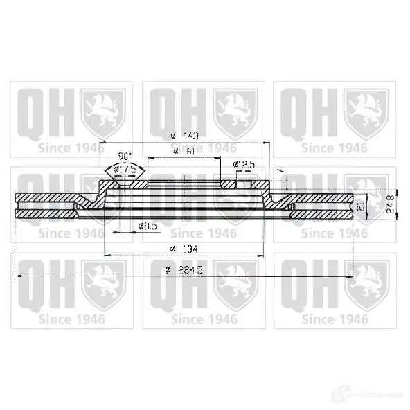 Тормозной диск QUINTON HAZELL BDC4641 P 646806 QXL6G bdc4641 - Изображение 1