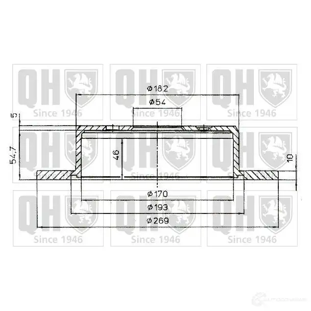 Тормозной диск QUINTON HAZELL CH19RD BDC484 3P bdc4843 646951 - Изображение 1