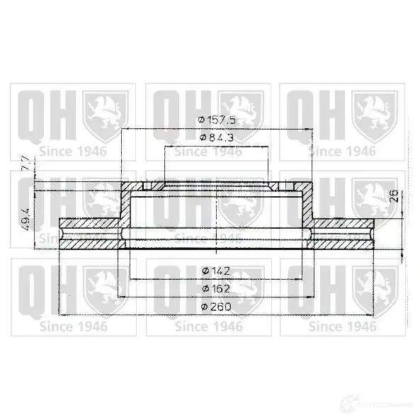 Тормозной диск QUINTON HAZELL 17986Z BD C4987P 647018 bdc4987 - Изображение 1