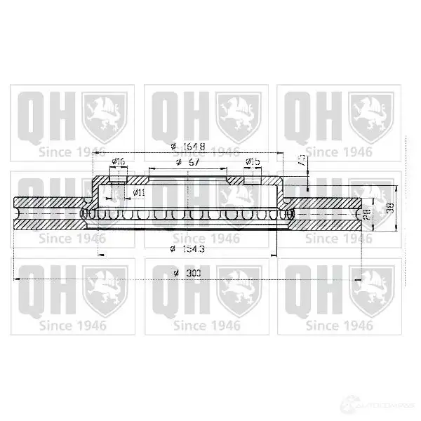 Тормозной диск QUINTON HAZELL bdc4379 646674 BDC4379 P HTSTY - Изображение 1