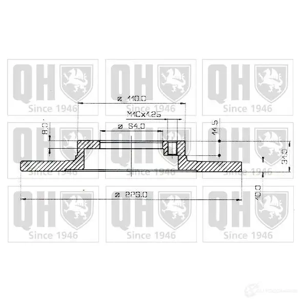 Тормозной диск QUINTON HAZELL BDC333 4P 7465N 646216 bdc3334 изображение 0