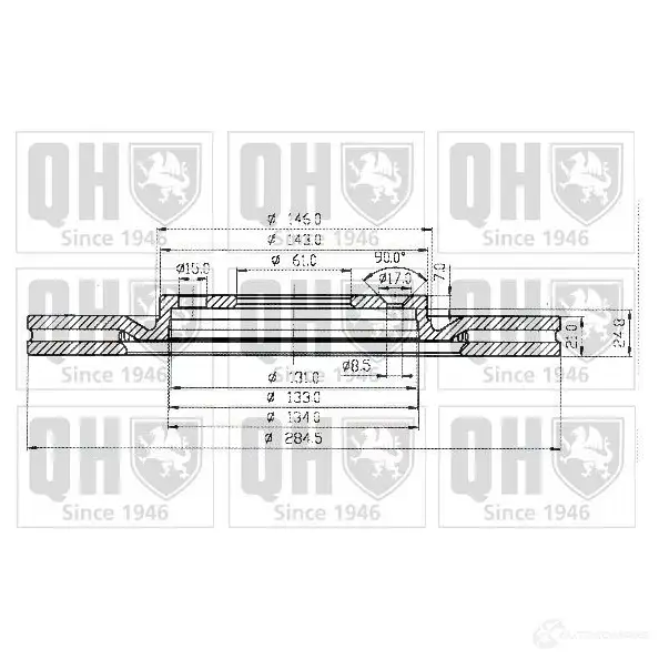 Тормозной диск QUINTON HAZELL 4F9NCCQ bdc3602 BDC 3602P 646370 - Изображение 1