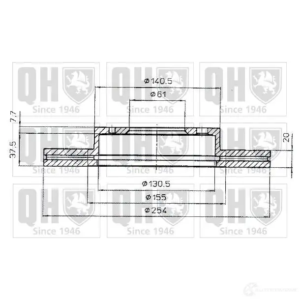 Тормозной диск QUINTON HAZELL bdc4280 646613 LU1JBK B DC4280P - Изображение 1