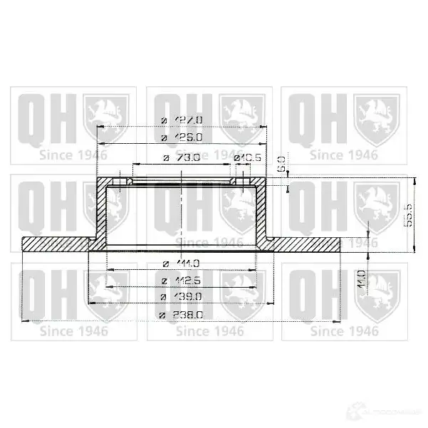 Тормозной диск QUINTON HAZELL bdc3185 H5N5R BDC 3185P 646155 изображение 0