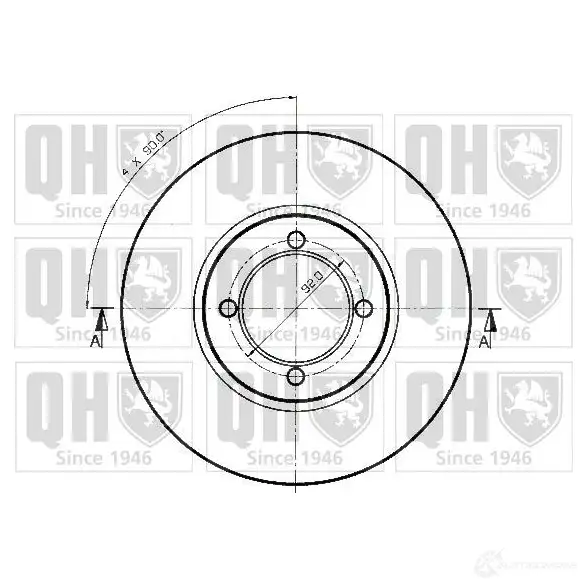 Тормозной диск QUINTON HAZELL bdc3185 H5N5R BDC 3185P 646155 изображение 1