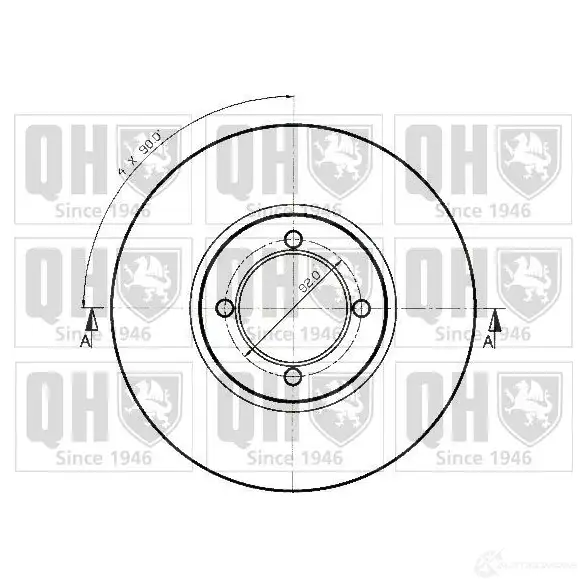 Тормозной диск QUINTON HAZELL bdc3154 OR9O19E 646147 BDC315 4P - Изображение 1