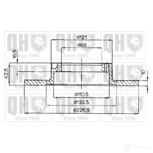 Тормозной диск QUINTON HAZELL 646470 BDC375 7P bdc3757 6AGZVOS - Изображение 1