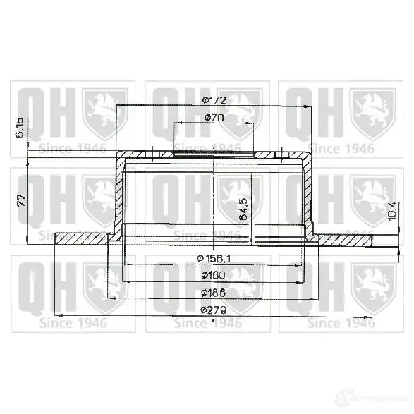 Тормозной диск QUINTON HAZELL bdc3686 IR1VN 646420 BDC3686 P изображение 0