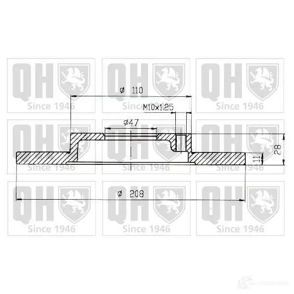 Тормозной диск QUINTON HAZELL BDC385 0P 646546 bdc3850 9QO6CT - Изображение 1