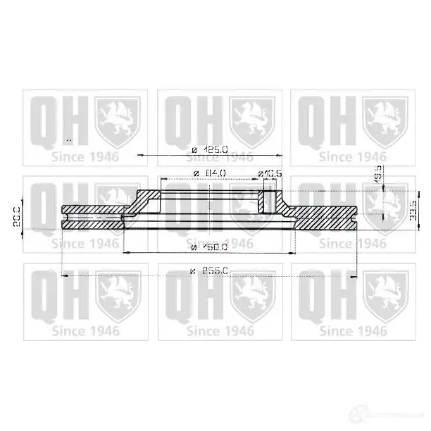 Тормозной диск QUINTON HAZELL bdc3598 1L28T 646367 BDC 3598P - Изображение 1