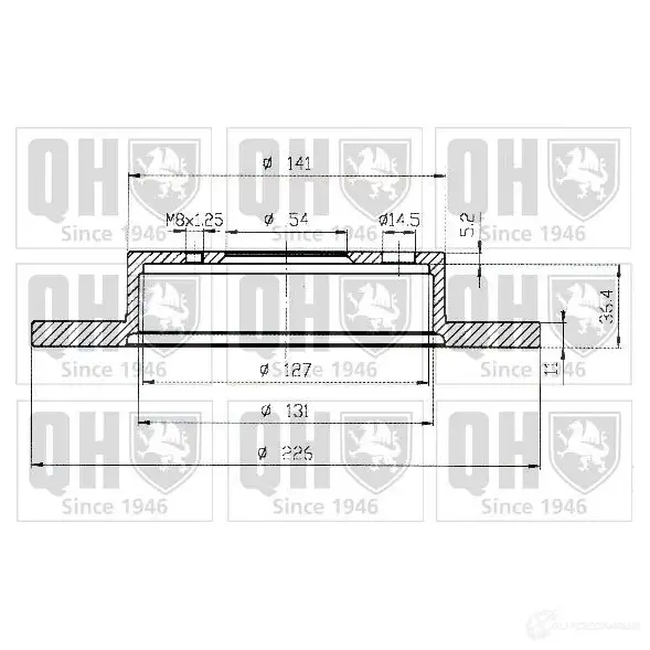 Тормозной диск QUINTON HAZELL CR84I bdc4188 646604 B DC4188P - Изображение 1