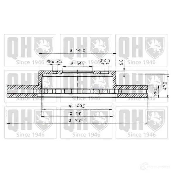 Тормозной диск QUINTON HAZELL BDC 3818P 646523 bdc3818 7J9HW изображение 0