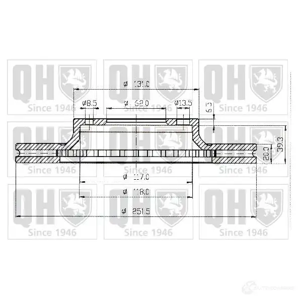 Тормозной диск QUINTON HAZELL 646699 7DJE1K BDC4409 P bdc4409 - Изображение 1