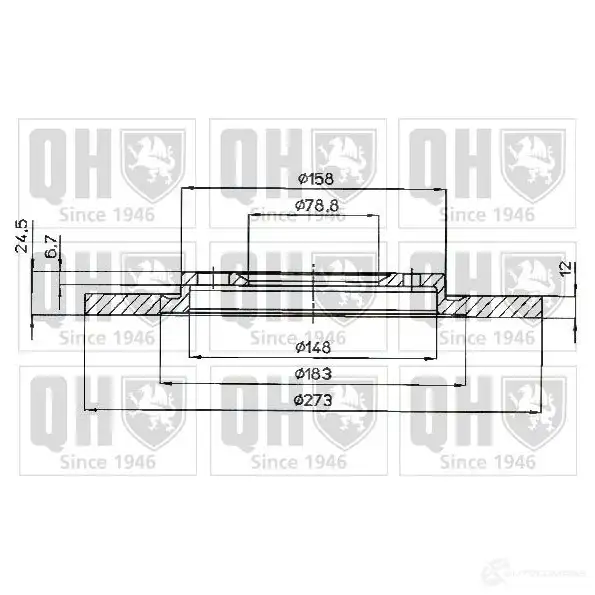 Тормозной диск QUINTON HAZELL 646148 BDC31 56P G2CJ9 bdc3156 - Изображение 1