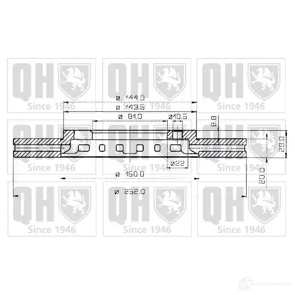 Тормозной диск QUINTON HAZELL bdc3750 IKVQC7Q 646465 BDC3 750P - Изображение 1