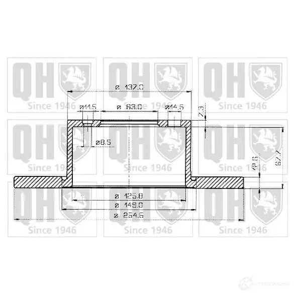 Тормозной диск QUINTON HAZELL B DC3118P bdc3118 BL2PO 646132 - Изображение 1